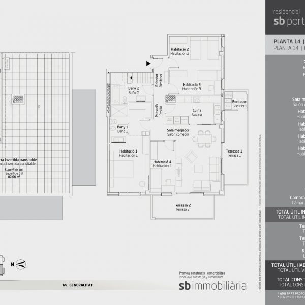 Torre 1 – Planta 14 Porta 2 – Dúplex
